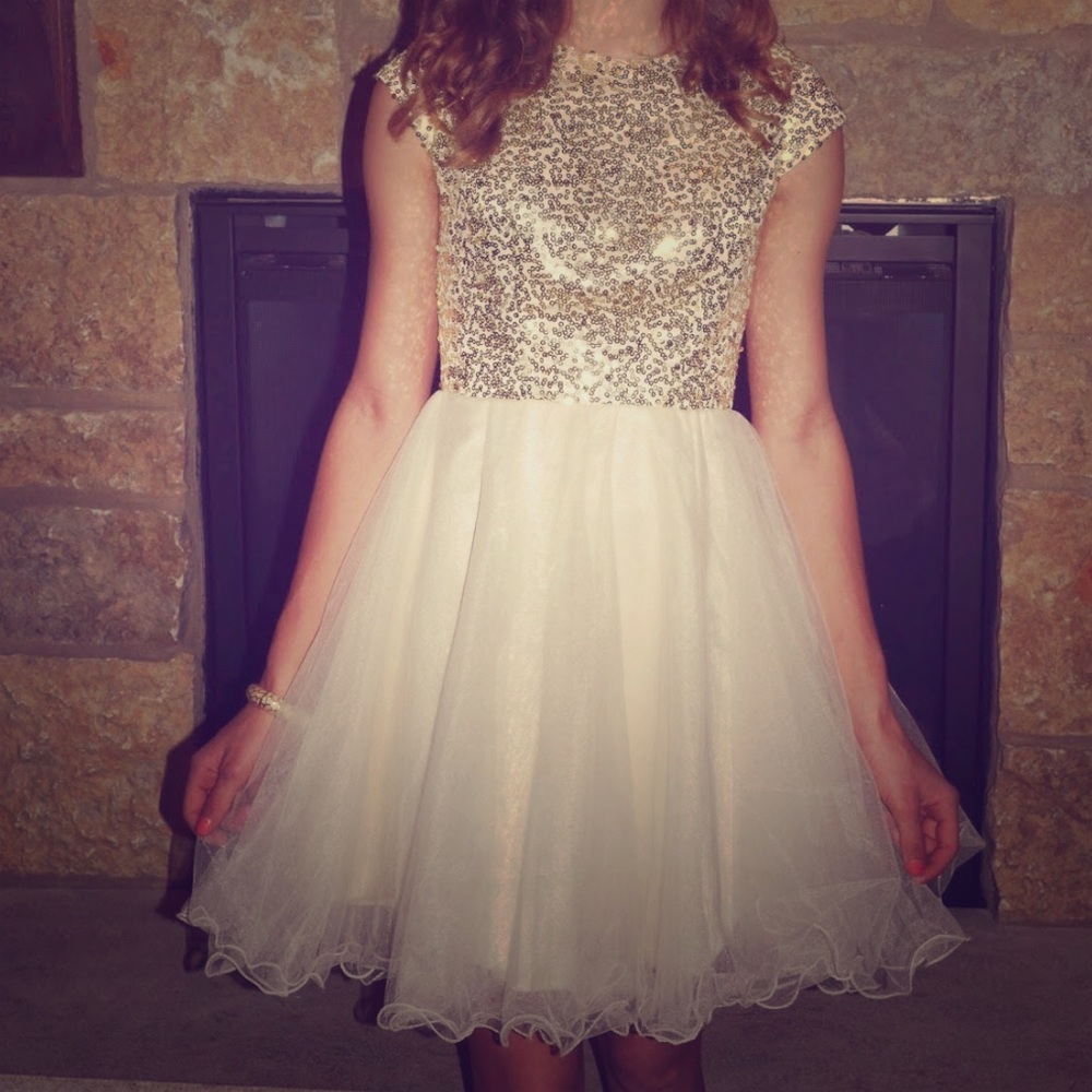Gold Homecoming Dress